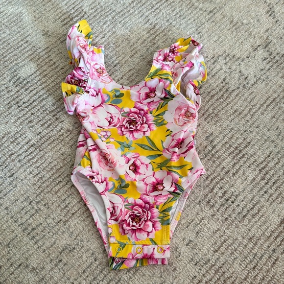 Posh Peanut Swim Posh Peanut Ruffled Cap Sleeve One Piece Swimsuit